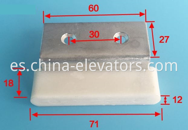 Fujitec Elevator Door Gib Door Slider Door Shoe White Nylon